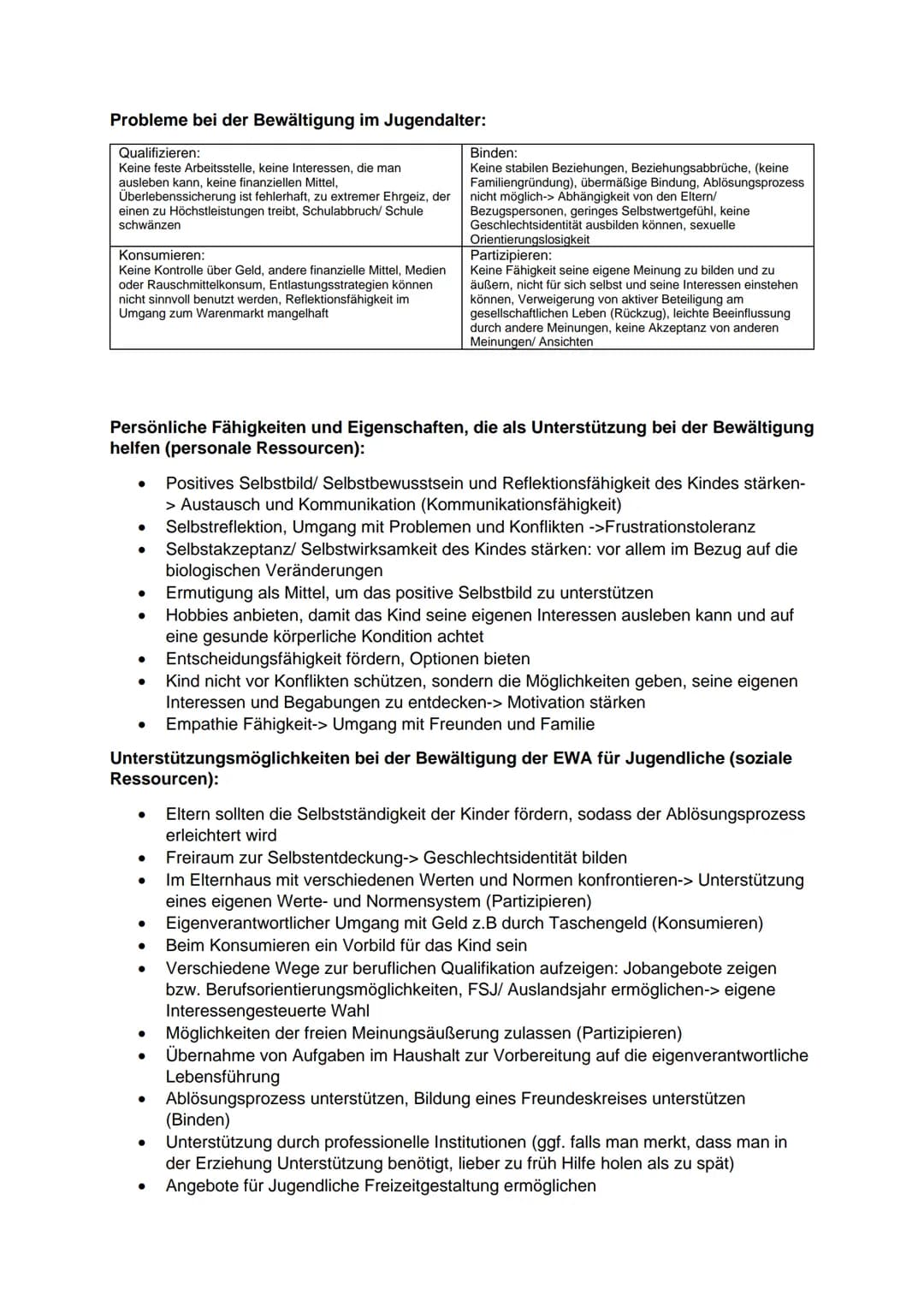 Klaus Hurrelmann: Das Modell der produktiven Realitätsverarbeitung
Entwicklungsaufgaben:
Umsetzung von psychischen, physischen und sozialen 