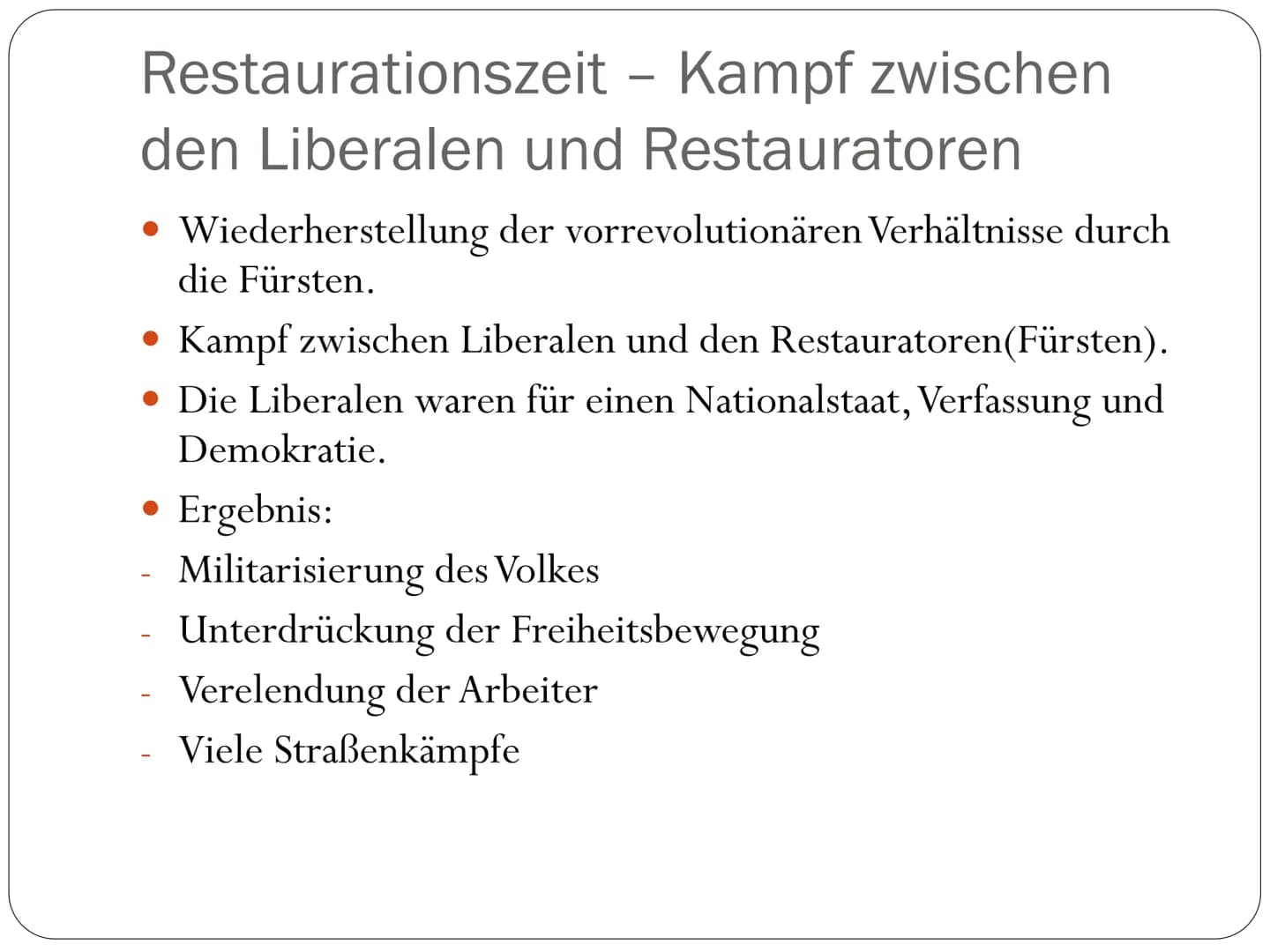 Vormärz
148 147
IN Der Vormärz - Zeit von 1815 bis 1848
• Zeit zwischen dem Wiener Kongress und der Märzrevolution
• Kennzeichen: äußere Sic