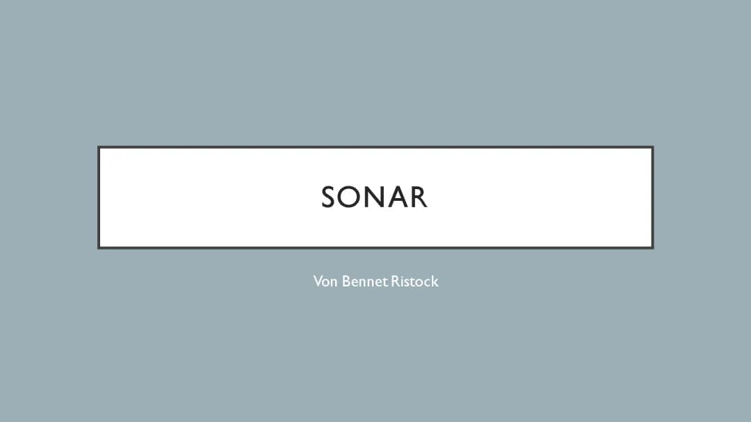 Was ist Sonar? Kann man es hören? Alles über Sonargeräusche und Echolot!
