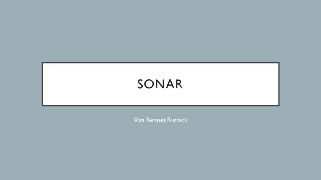 Was ist Sonar? Kann man es hören? Alles über Sonargeräusche und Echolot!