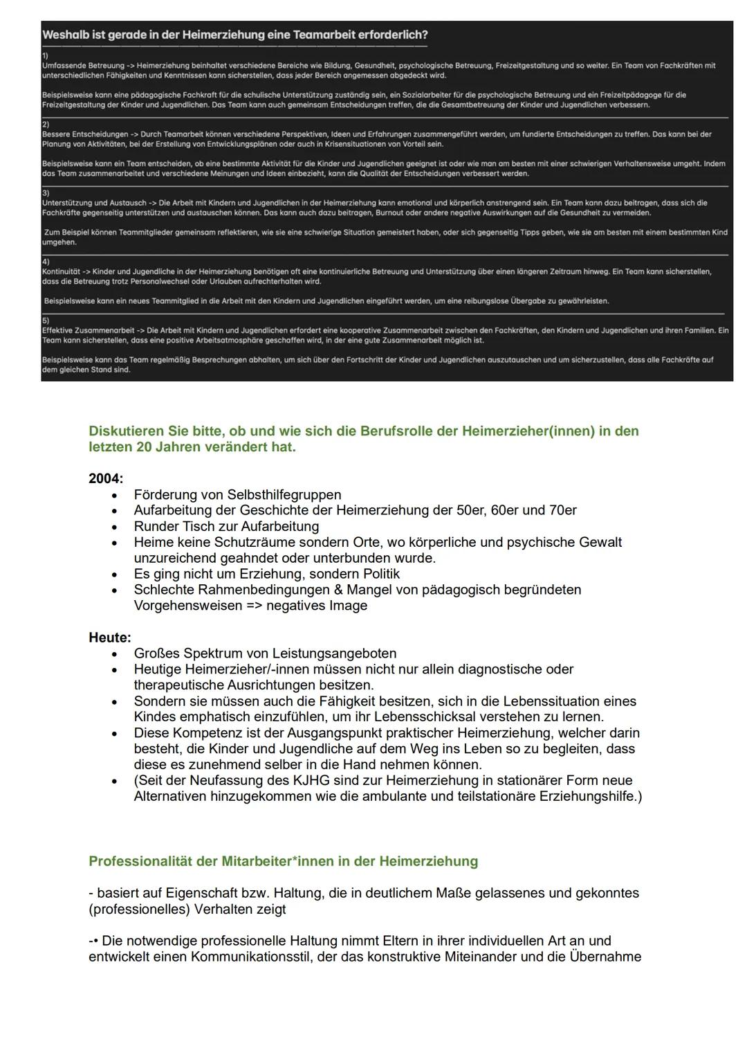 Fragen zu dem Buch: ,,Praxis und Methoden der Heimerziehung" (Günder)
Zählen Sie bitte die rechtlichen Grundlagen der Eltern- und Familienar