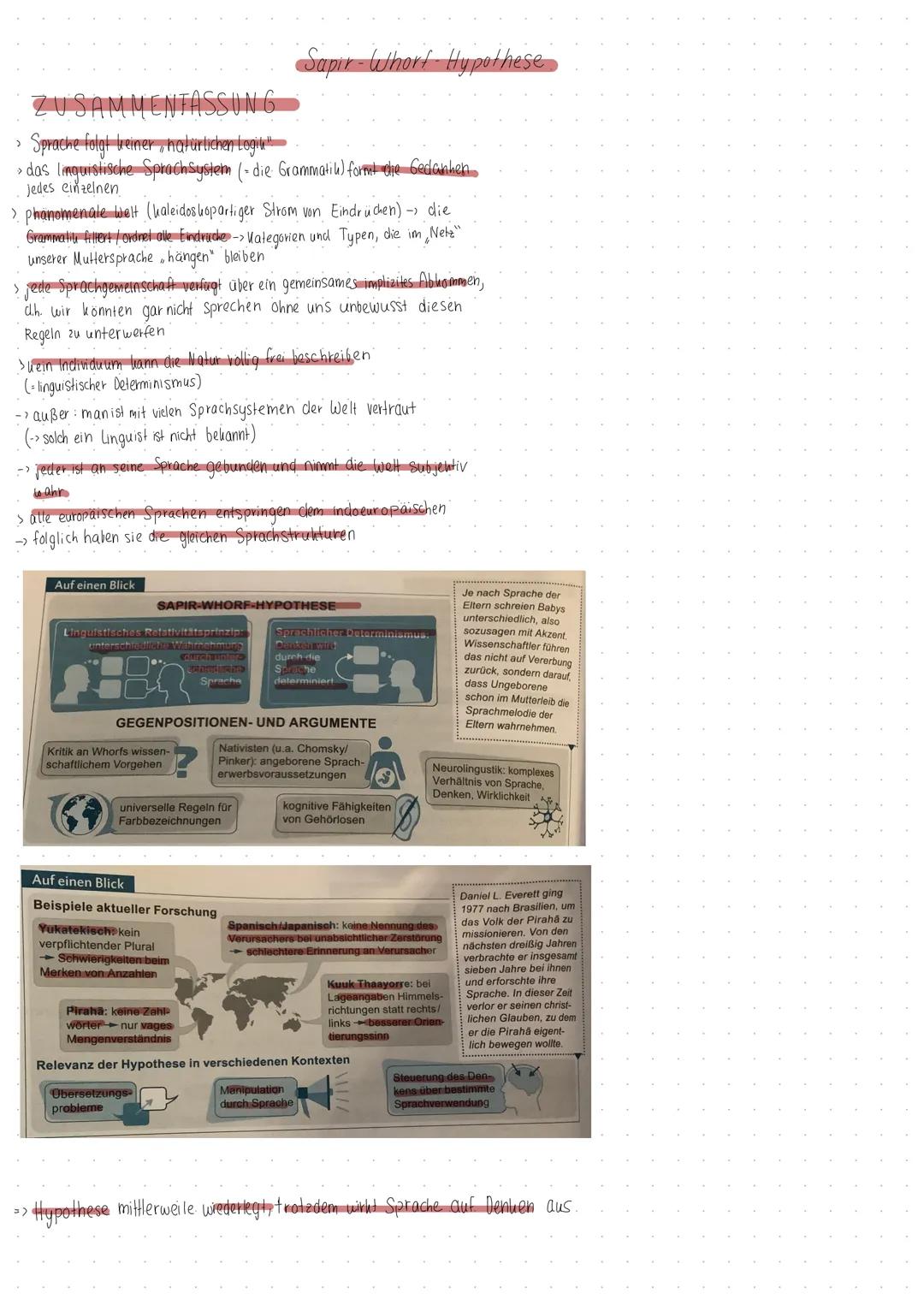 Verhältnis von
Sprache,
Denken und Wirklichkeit
Aktualität der Sapir - Whorf - Hypothese. Sprache Verben Wirklichkeit
-Gedanken sind die Gru