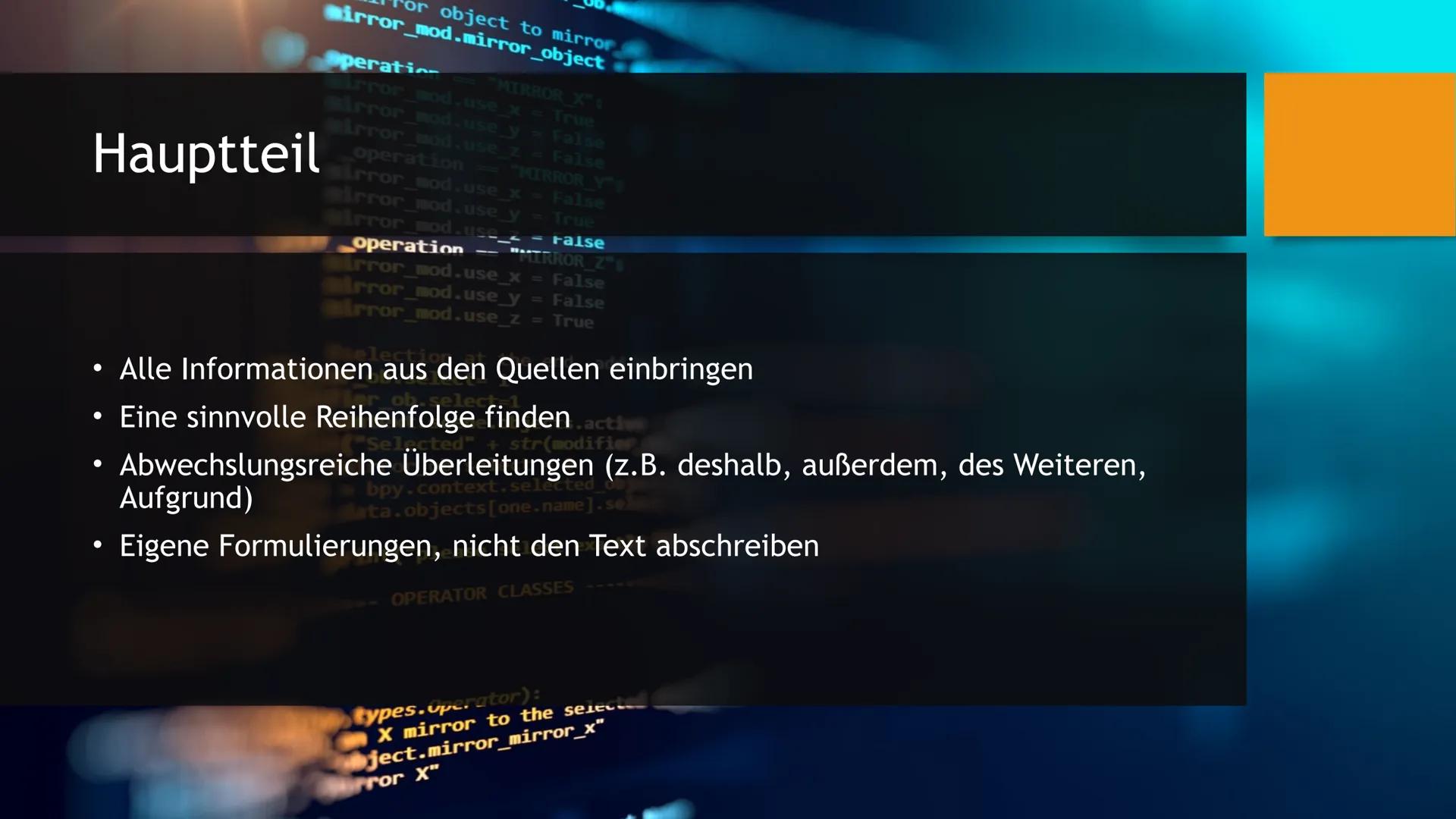 Informationstexte Inhalt
●
Was ist ein informierender Text?
Merkmale
• Wie schreibt man einen Informationstext?
• Einleitung
• Hauptteil
Sch