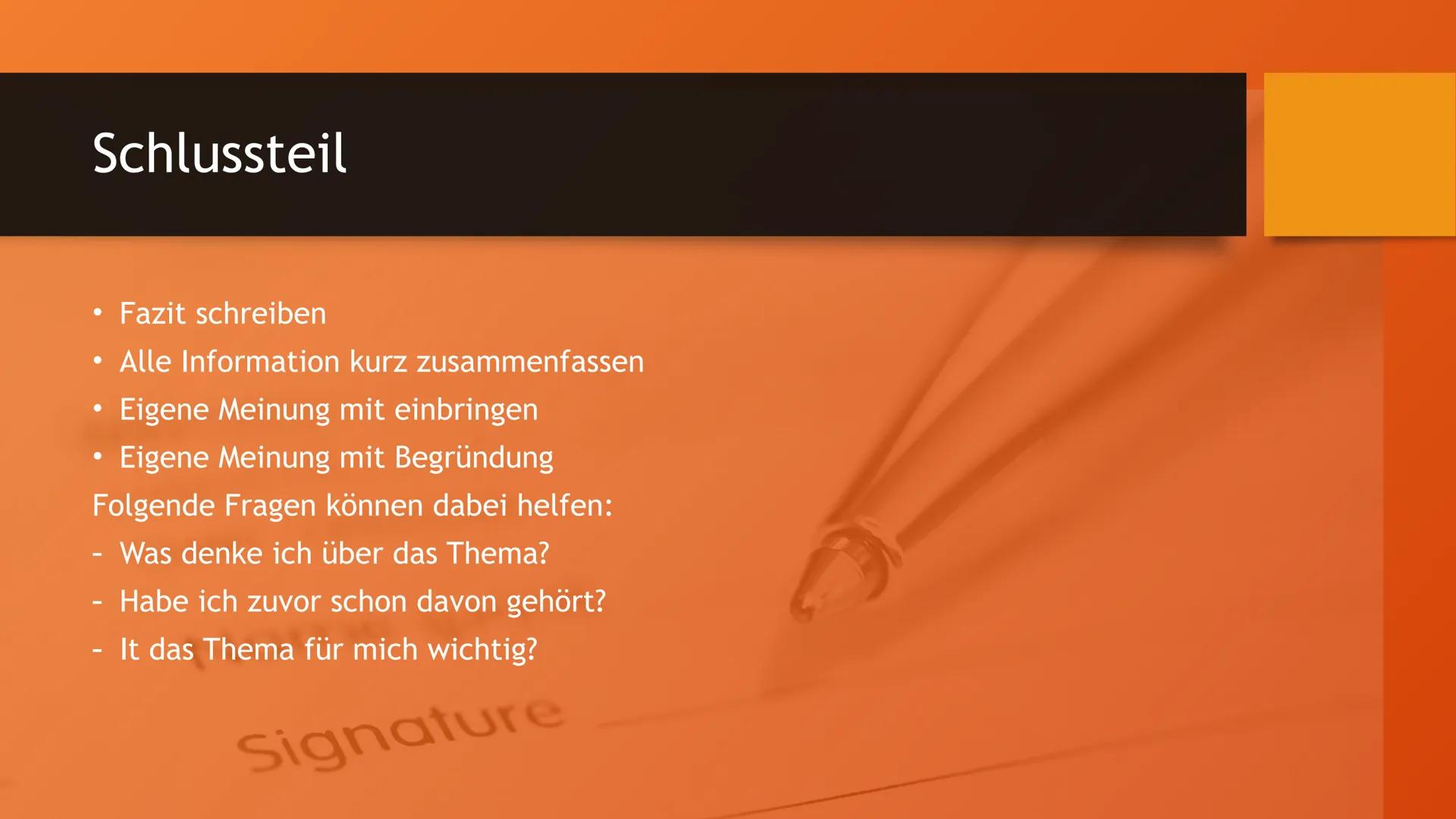 Informationstexte Inhalt
●
Was ist ein informierender Text?
Merkmale
• Wie schreibt man einen Informationstext?
• Einleitung
• Hauptteil
Sch