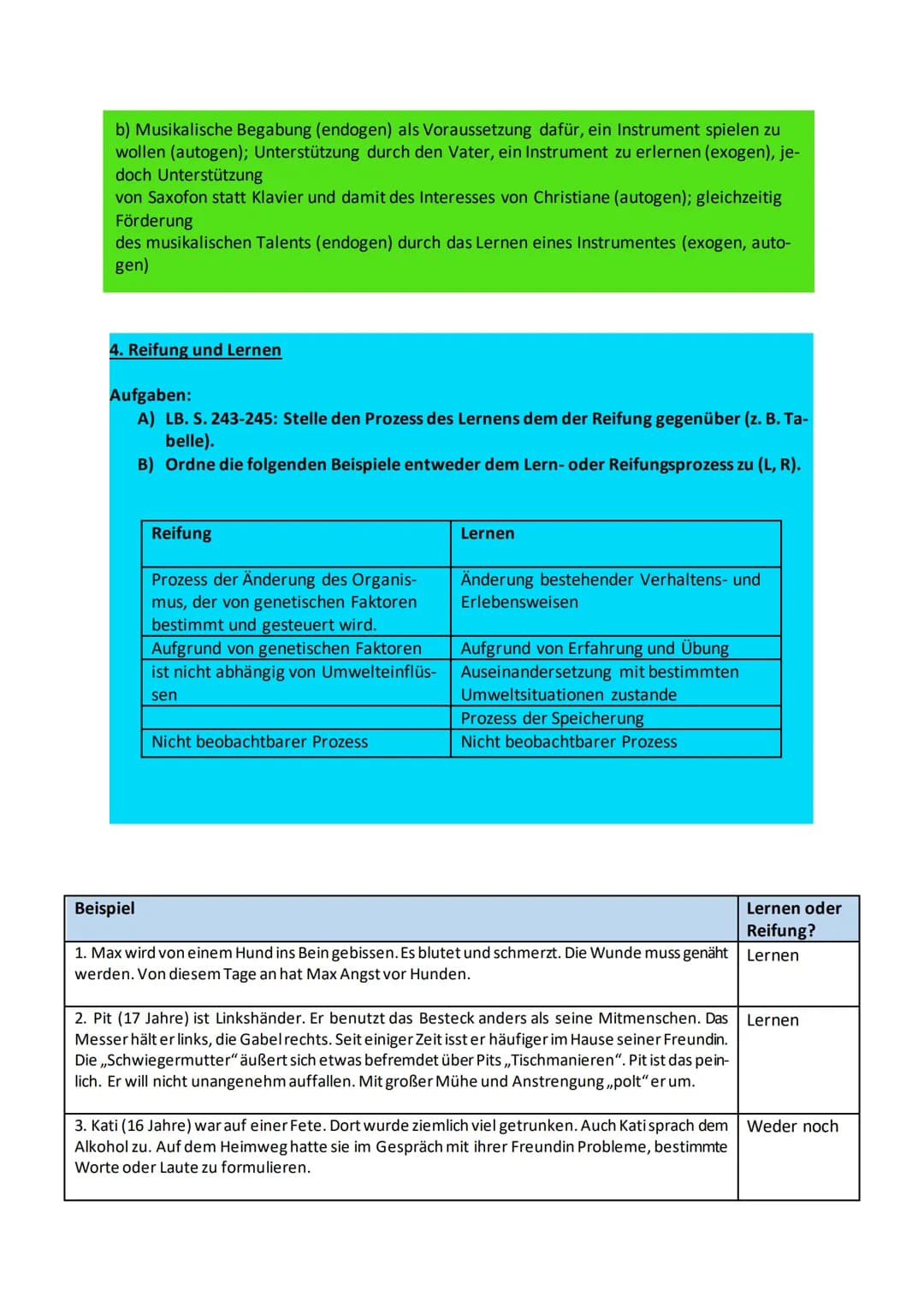 Themenkomplex: Entwicklungspsychologie
1.
1. Gegenstand und Ziele der Entwicklungspsychologie
Aufgabe: Lies im Lehrbuch die Seiten 234-235 u
