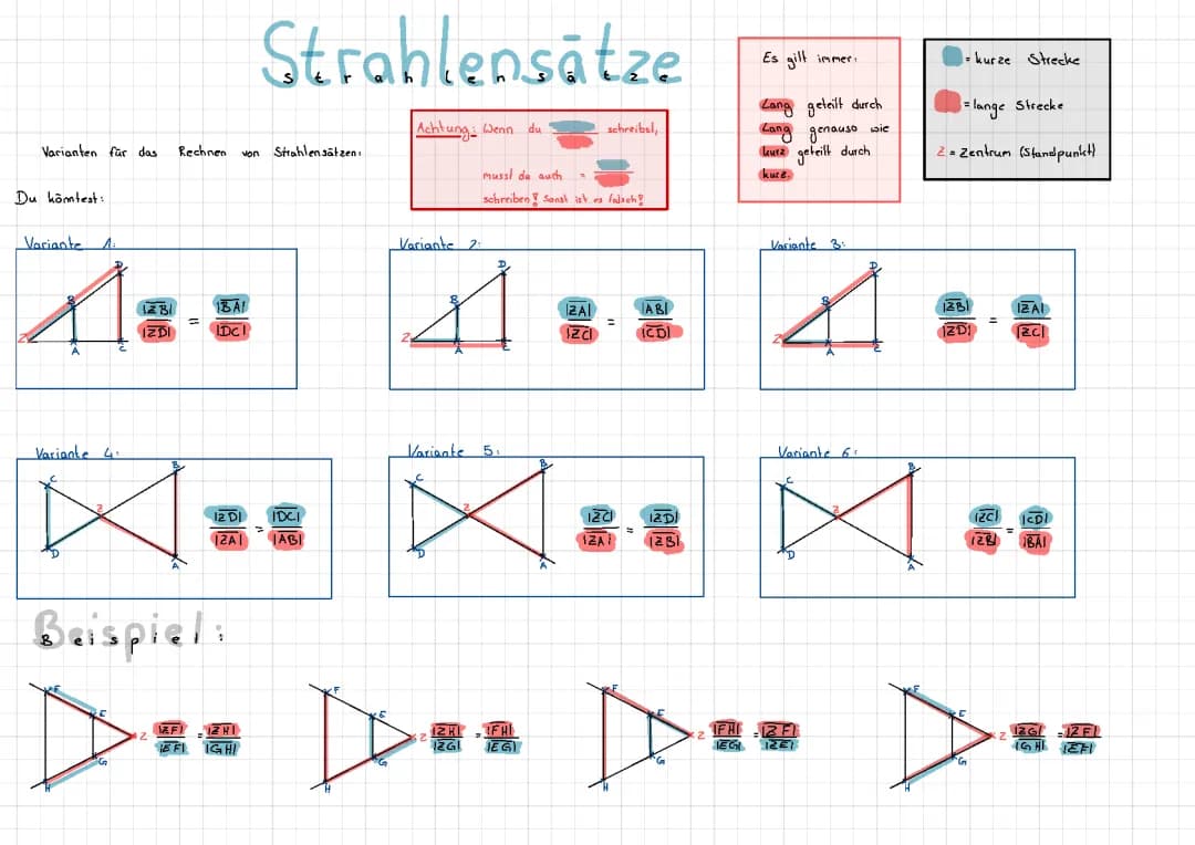 Strahlensätze