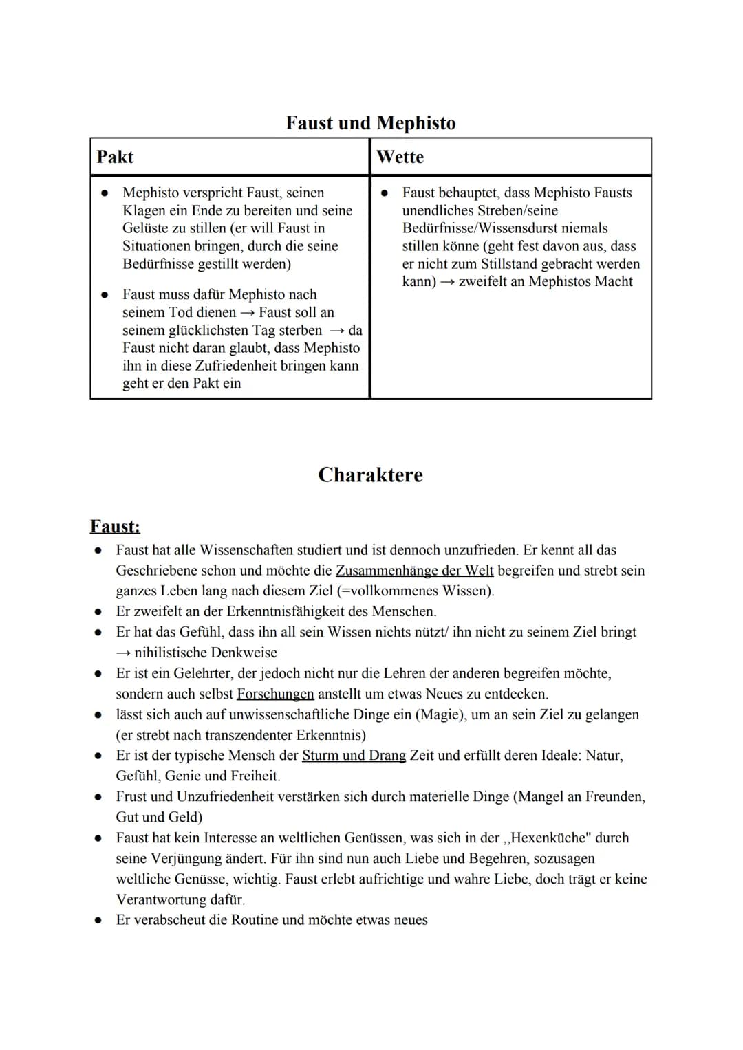 Gelehrtentragödie:
Faust
• Faust strebt nach der absoluten Erkenntnis/ existentiellen Gewissheit
(er möchte wissen, was die Welt im Inneren 