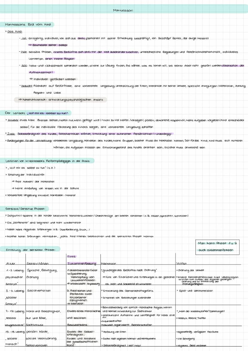 Fakten und Motivationen:
> Montessoripädagogik ist ein angewandtes pädagogisches Bildungskonzept
> beruht auf dem Bild des Kindes als Baumei