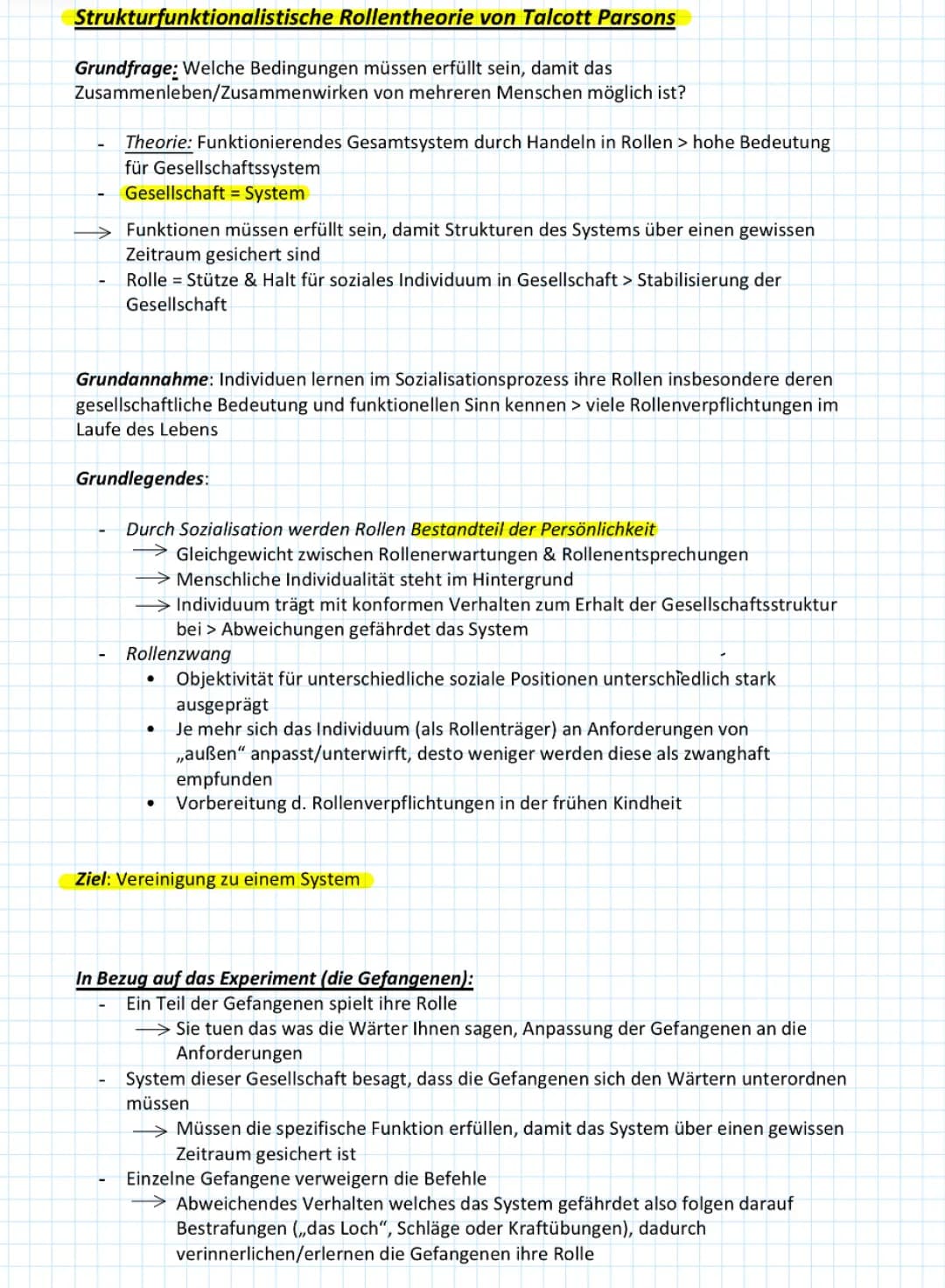 Strukturfunktionalistische Rollentheorie