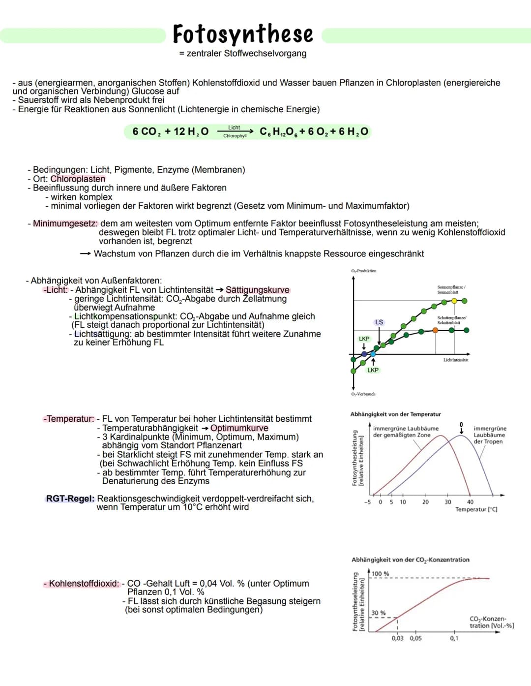 Fotosynthese
= zentraler Stoffwechselvorgang
- aus (energiearmen, anorganischen Stoffen) Kohlenstoffdioxid und Wasser bauen Pflanzen in Chlo