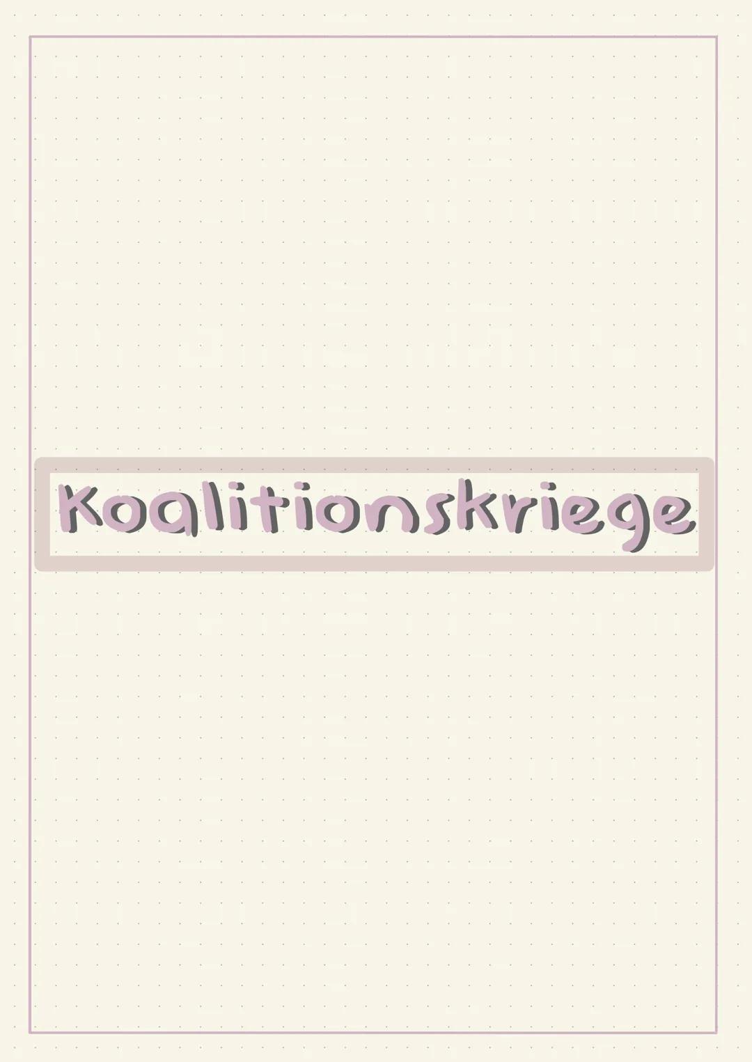 Koalitionskriege Vorgeschichte
- röm. Reich deutscher Nation besteht aus vielen kleinen Souveränstaaten
(ca. 350) sowie tausenden Reichsritt