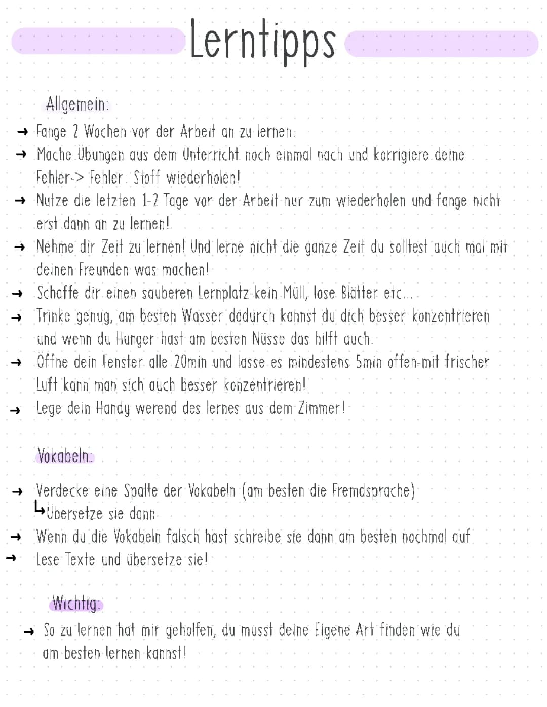 Lerntipps