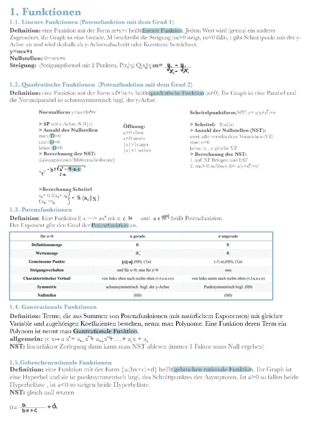 Wiederholung Basics - Fit für die Oberstufe/Abschluss 