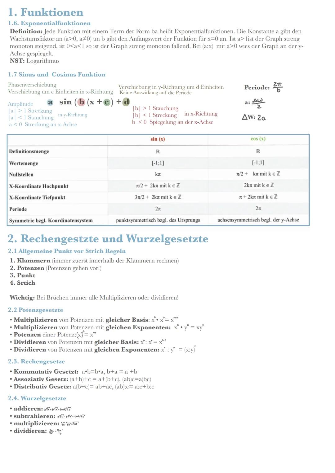 1. Funktionen
1.1. Lineare Funktionen (Potenzfunktion mit dem Grad 1)
Definition: eine Funktion mit der Form mex+t heißt lineare Funktion. J