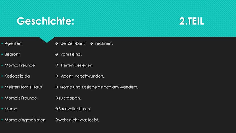 ΜΟΜΟ
Schriftsteller: Michael Ende!
MOMO
Michael Ende Aufbau:
Figuren
Geschichte
Themen
• Zitat
• Meinung
Fragen? Figuren
Meister Hora
Chef d