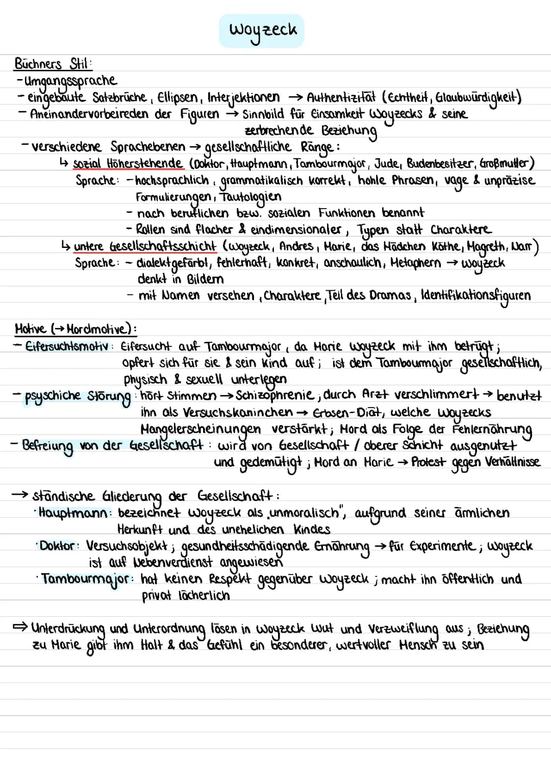 Woyzeck Überblick 