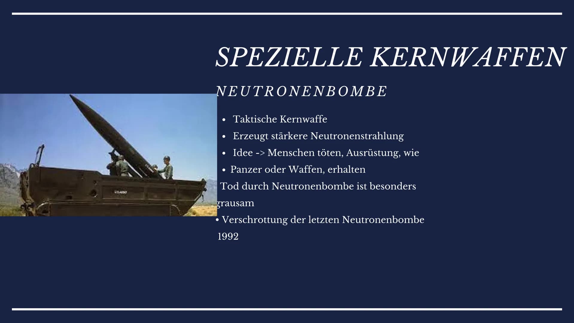 ATOMBOMBE
Ehsan, Mara und Viktor HEUTIGE
PRÄSENTATION
THEMEN ÜBERSICHT
Geschichte der Atombomben
Klassifizierung von Kernwaffen
Aufbau und F