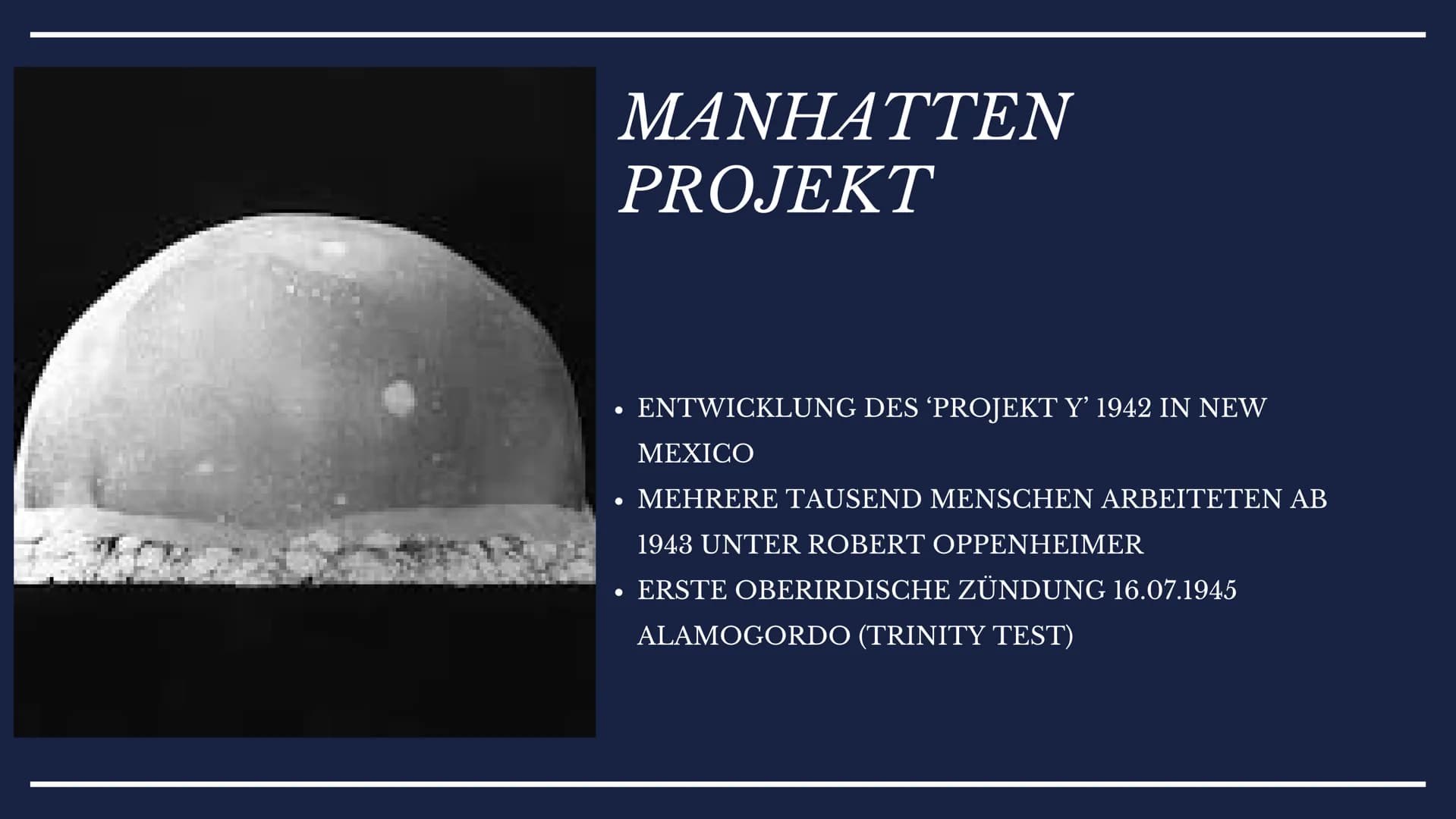 ATOMBOMBE
Ehsan, Mara und Viktor HEUTIGE
PRÄSENTATION
THEMEN ÜBERSICHT
Geschichte der Atombomben
Klassifizierung von Kernwaffen
Aufbau und F