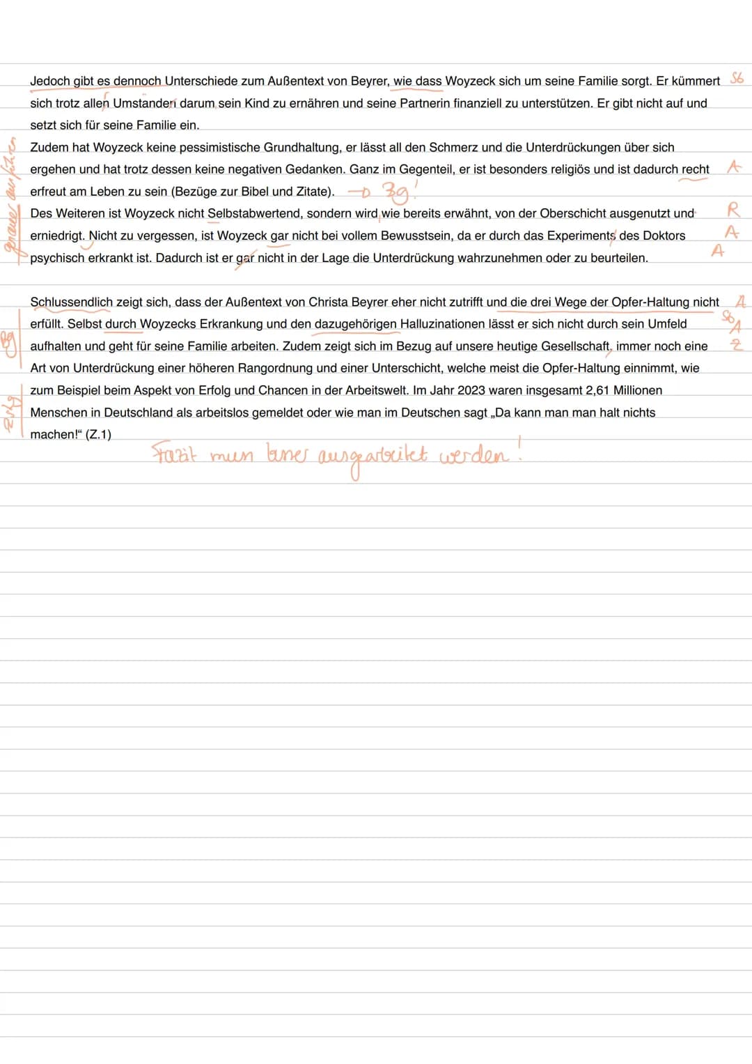 etwas genauer
Erörterung eines literarischen Werks - Woyzeck
Neid ist sehr häufig in unserer Gesellschaft vertreten. Viele gehen mit dem Ged