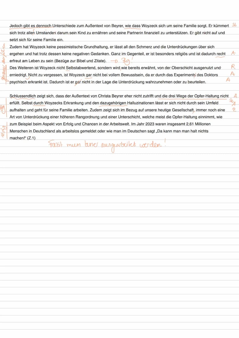 etwas genauer
Erörterung eines literarischen Werks - Woyzeck
Neid ist sehr häufig in unserer Gesellschaft vertreten. Viele gehen mit dem Ged