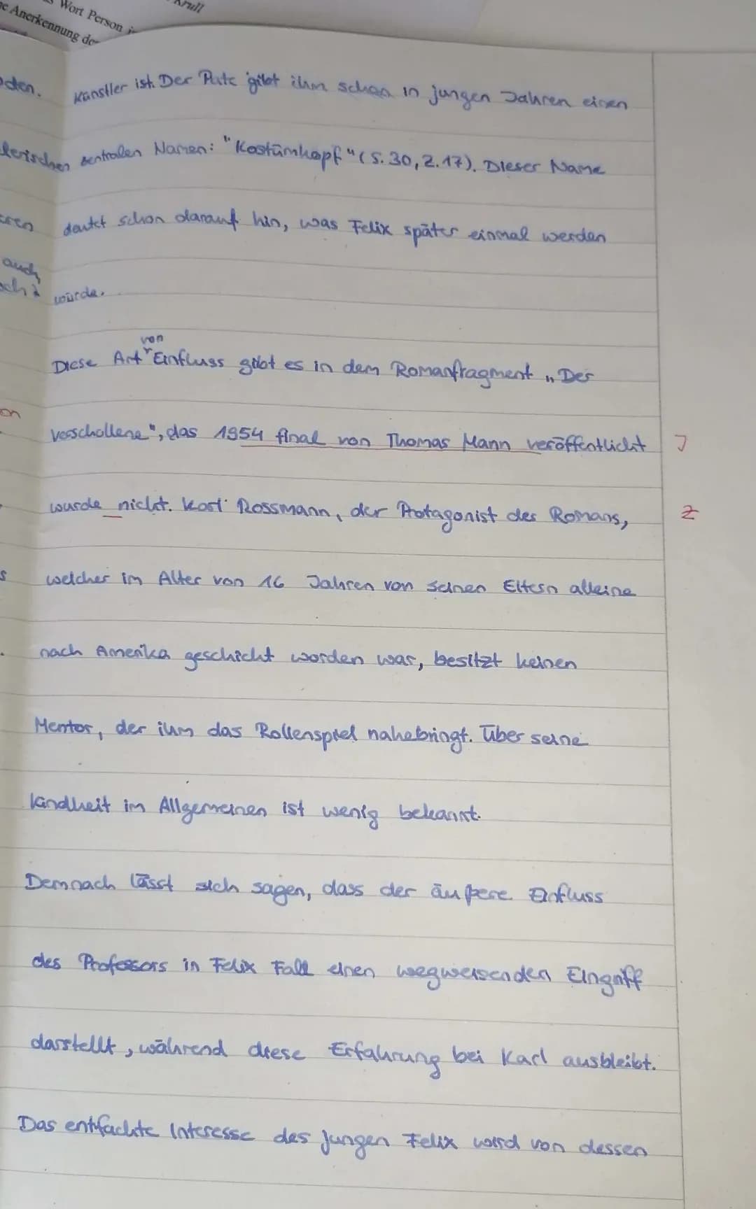 LK Deutsch (KS 2), 1. Klausur
Werkvergleich
Thema
Franz Kafka (1883-1924): Der Verschollene
Thomas Mann (1875-1955): Bekenntnisse des Hochst