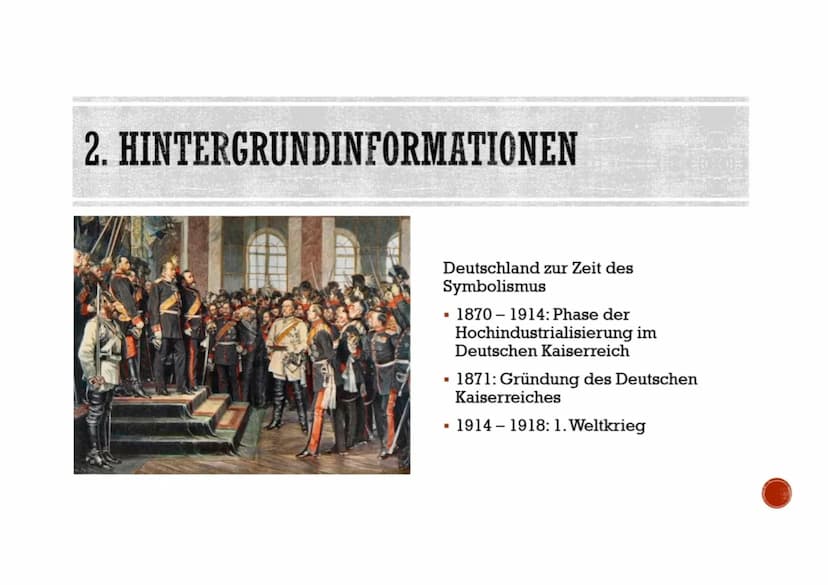 DER SYMBOLISMUS
(1890-1920)
Von: ... INHALTSVERZEICHNIS
1. Definition der Literaturepoche
2.
Hintergrundsinformationen
3. Themen des Symboli