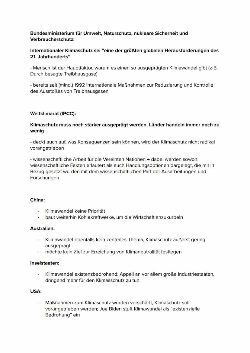 Der Klimawandel als globales Problem -
Ist eine gemeinsame Weltumweltpolitik möglich?
Was ist das Problem?
● Klimawandel = Veränderung des K