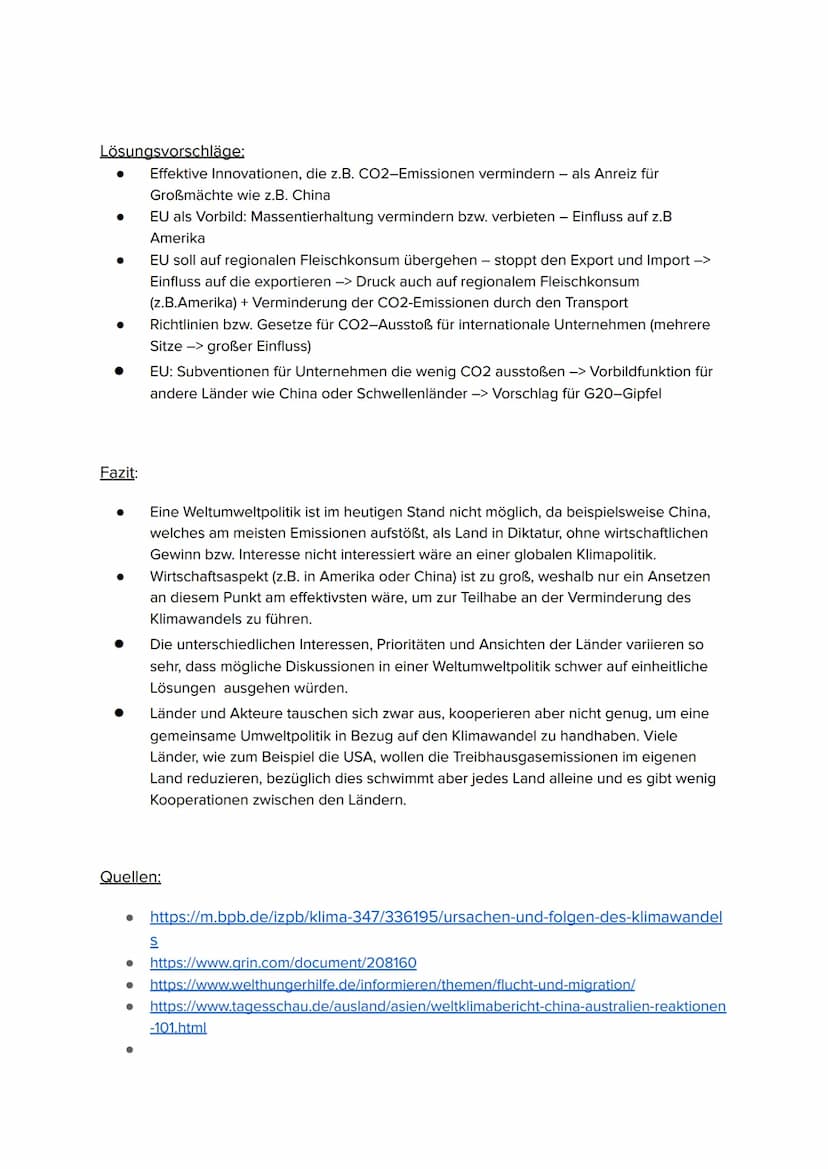 Der Klimawandel als globales Problem -
Ist eine gemeinsame Weltumweltpolitik möglich?
Was ist das Problem?
● Klimawandel = Veränderung des K