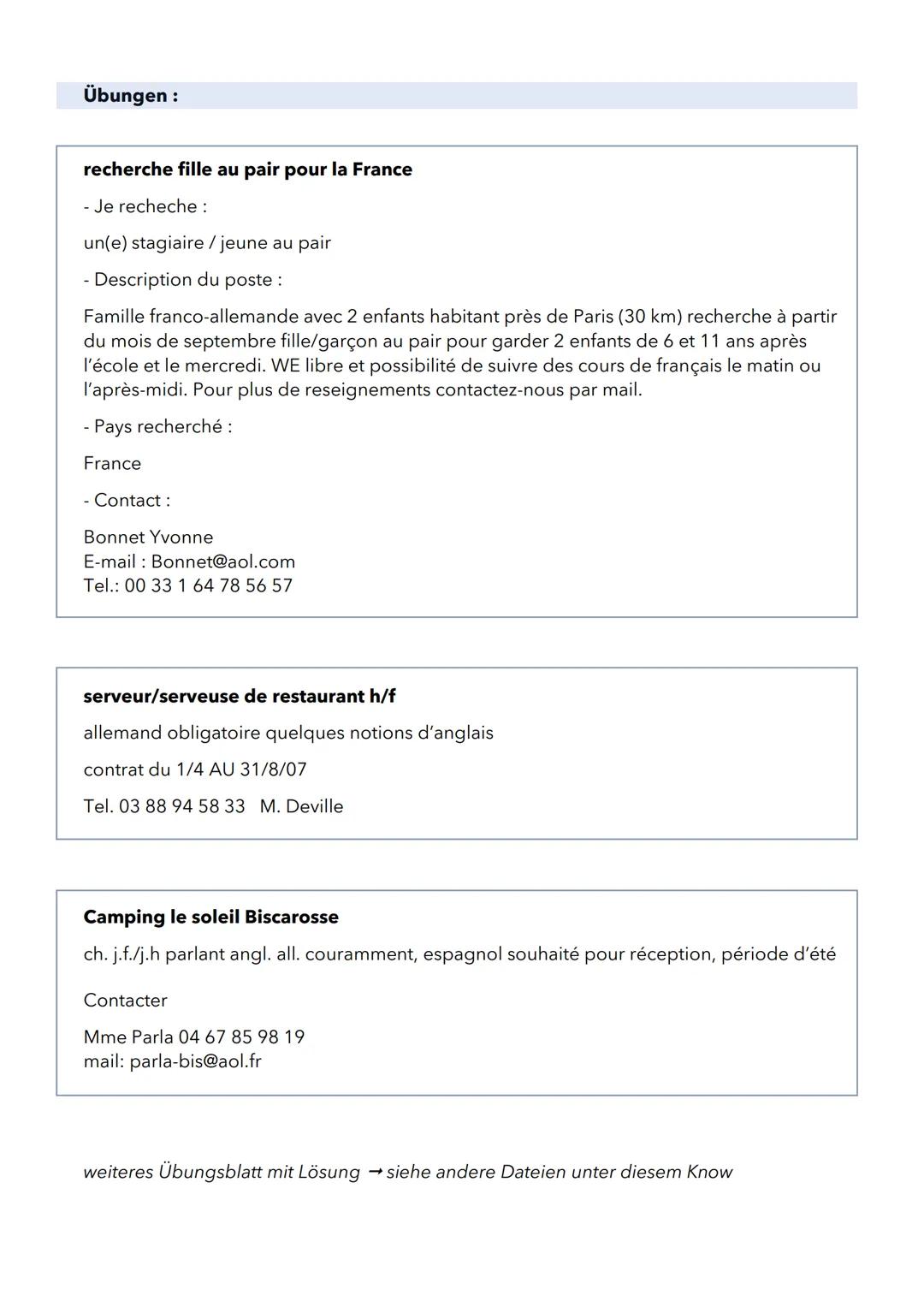 # Écrire un lettre de motivation -
ein Motivationsschreiben schreiben

Aufbau:

1. Adresse des Absenders
2. Adresse des Empfängers
3. Ort un
