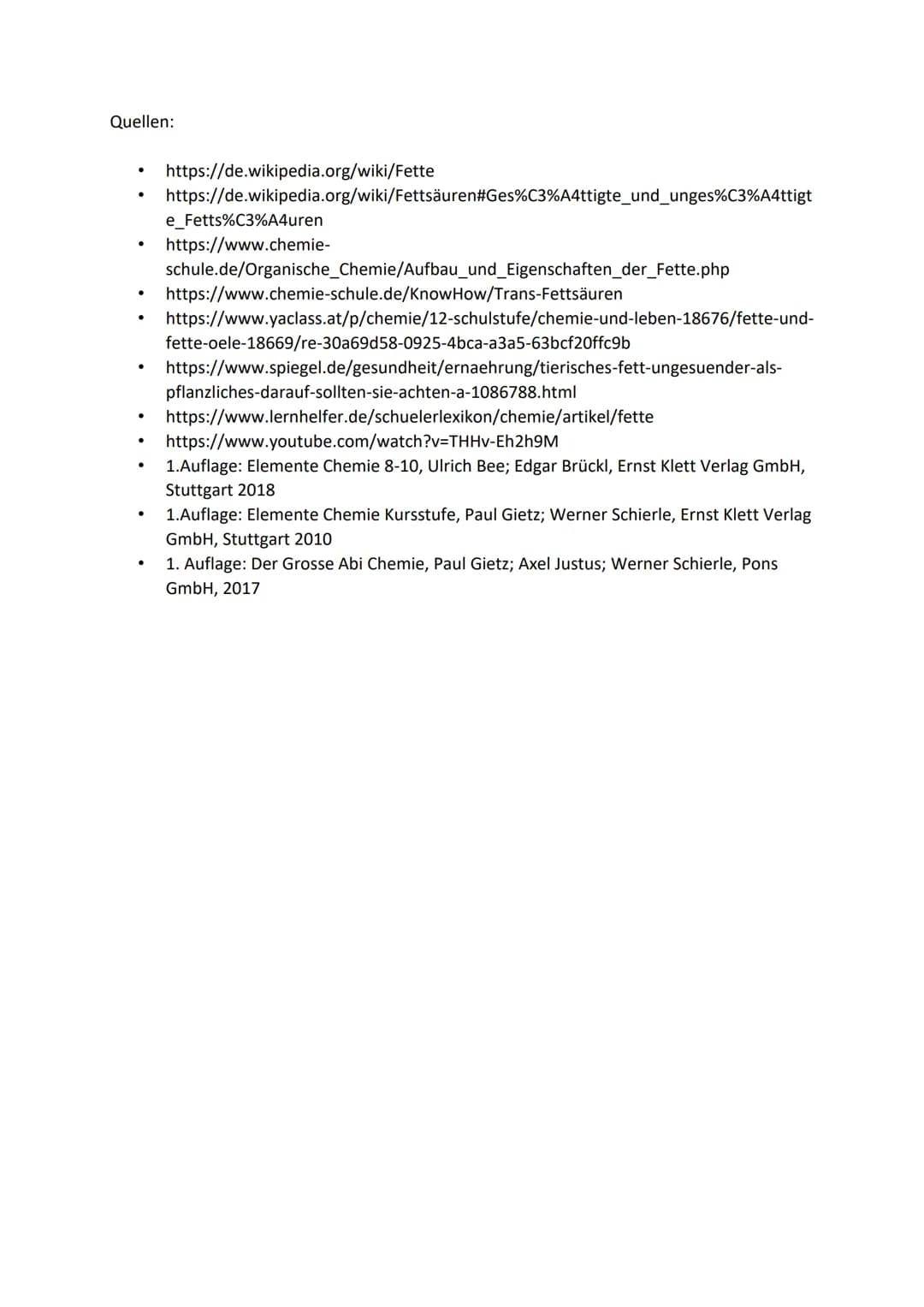 Handout: Fette
1. Was sind Fette?
- Ester aus Glycerin und drei verschiedenen Monocarbonsäuren (Fettsäuren)
- Einteilung in: pflanzliche und