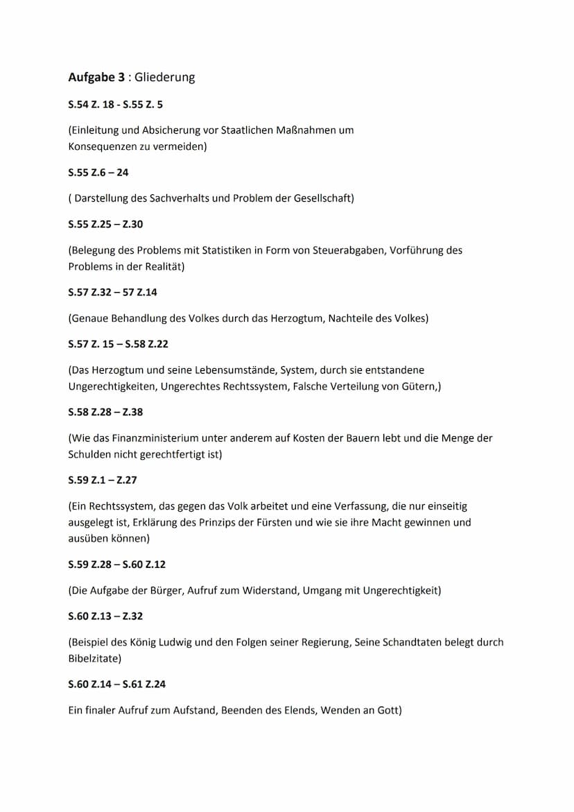 Schwerpunkt 4: ,,Der hessische Landbote" Julian Fuß
Aufgabe 2 Büchners Thesen im ,,Hessischen Landboten":
In der Niederschrift ,,Der Hessisc