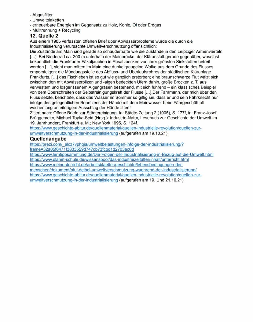 Schuljahr 2021/2022
Datum:
Unterrichtseinheit: Industrialisierung
Fachlehrerin:
Referentin:
Referatsthema: Umweltbelastungen infolge der Ind