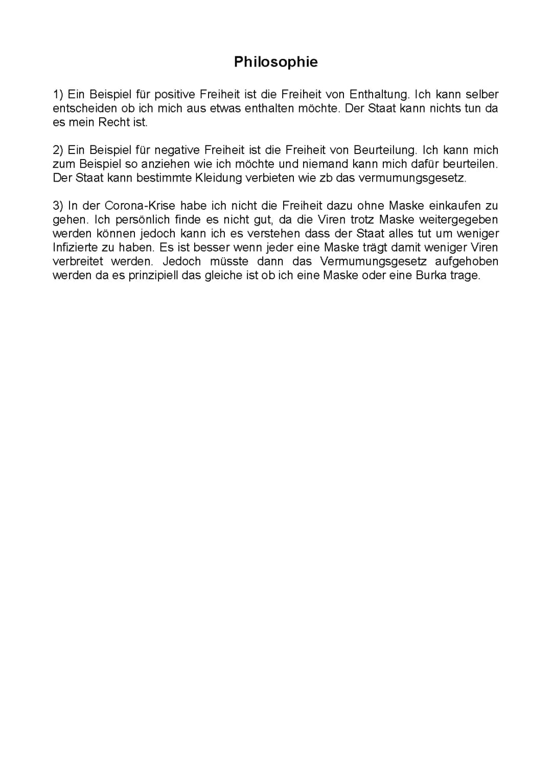 Positive und Negative Freiheit einfach erklärt - Beispiele und Corona-Folgen