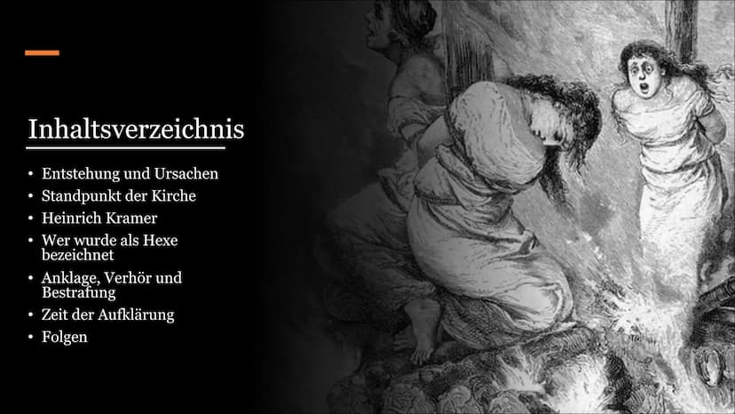 Hexenverfolgung
im Mittelalter
Lilly Schäfer, Annica Schuster Inhaltsverzeichnis
• Entstehung und Ursachen
●
Standpunkt der Kirche
Heinrich 
