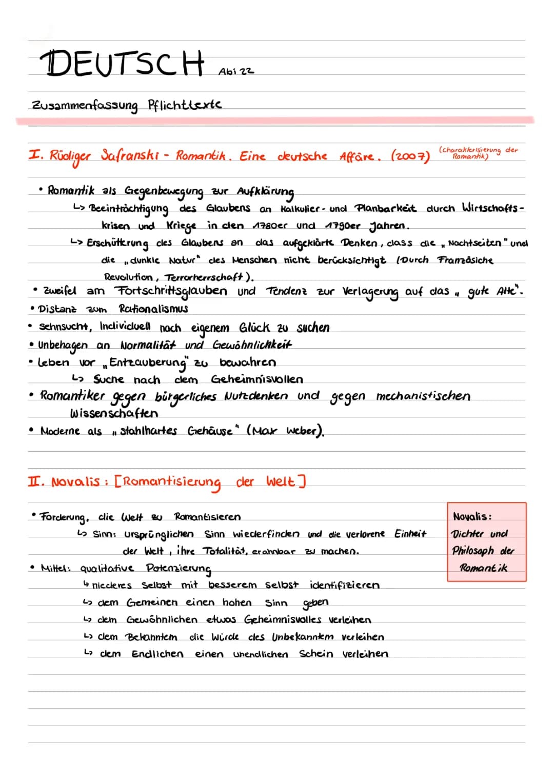 Deutsch Abi 22 - Pflichttexte 