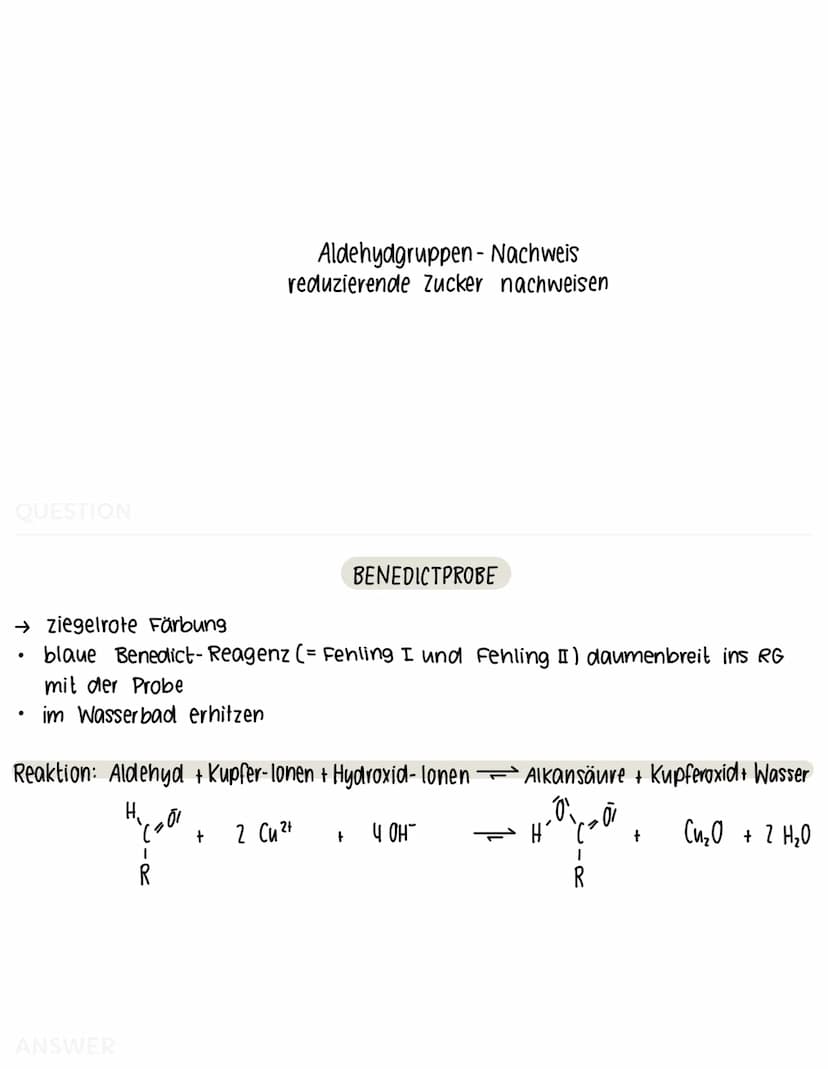 QUESTION
Sauerstoff-Nachweis
ANSWER
GLIMMSPAHNPROBE
→ aufleuchten oder aufflammen
ein glimmender Holzspahn wird in entstandenes Gas gehalten
