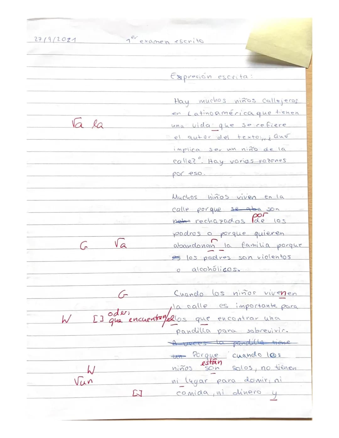 1er examen escrito
Parte A (Comprensión auditiva)
Fecha: 27
Nombre:
Vídeo: El cumpleaños de Carlos
Marca con una cruz las soluciones correct
