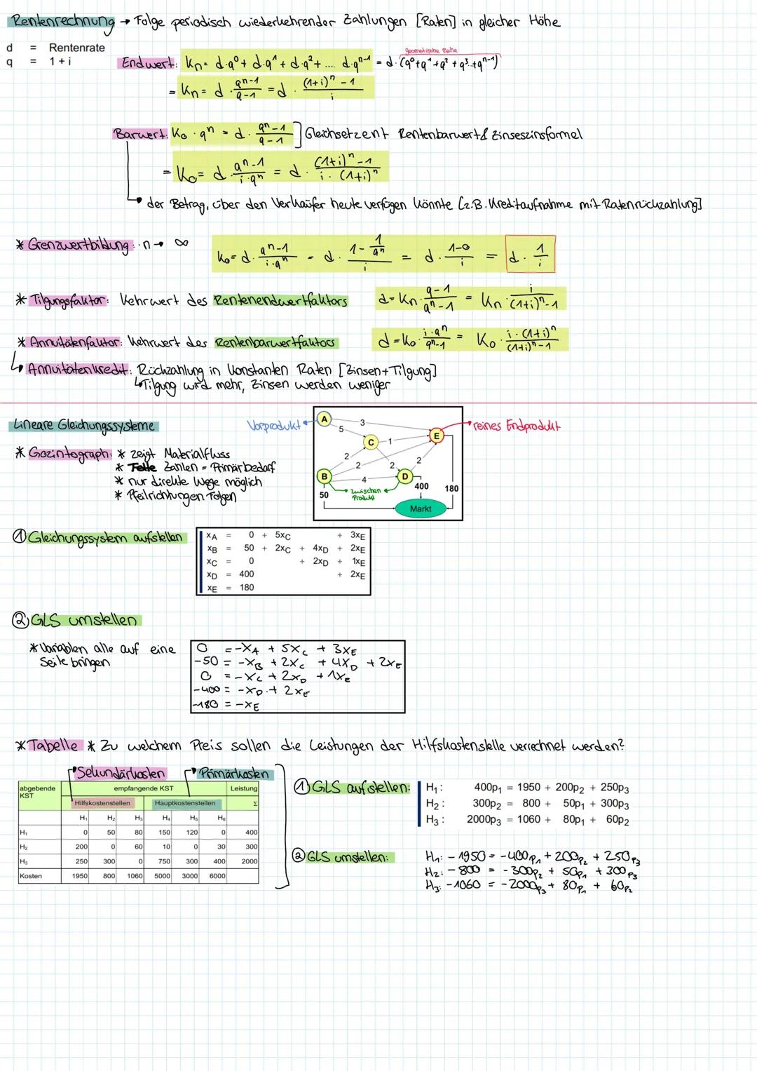 Formelsammlung
Abschreibung: Erfassung von Wertminderungen bei Gegenständen der Anlagevermögens
linear
A-R
n
a =
Abschreibungsbetrag=
Lanthm