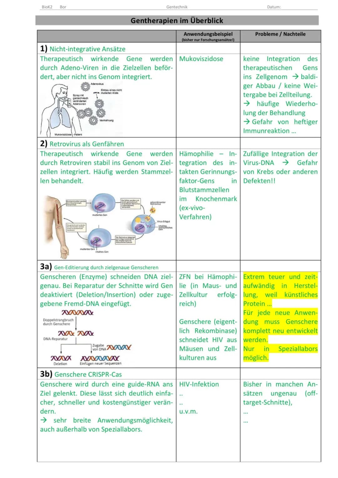 Definition Gentechnik: Eingriffe in das Material von Organismen, um deren genetisch bedingte Eigenschaften gezielt zu verändern. Dazu
werden