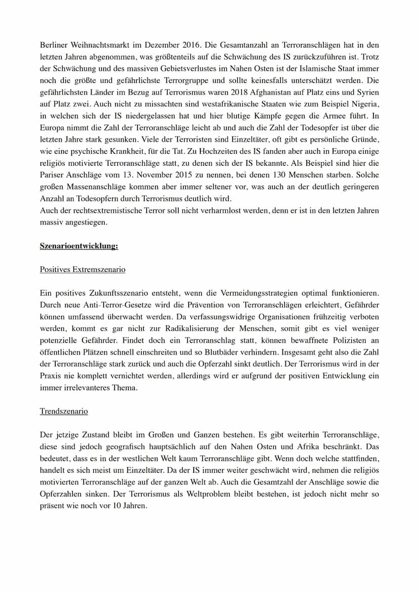 Weltprobleme im 21. Jahrhundert- Terrorismus
Definition Terrorismus:
Terrorismus umfasst Straftaten, welche das Ziel verfolgen, die Bevölker