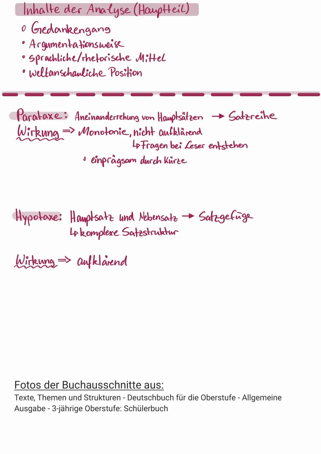 Rede analyse
Rhetorik-Strategien der Beeinflussung
▸ Aufwertung des eigenen Standpunkts
► Abwertung des gegnerischen Standpunkts
→ Wir-Gefüh