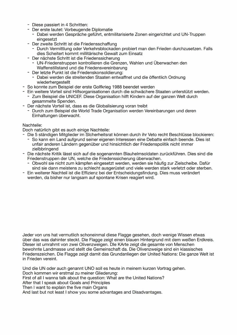 The United Nations
What are the United Nations
- international organization mit anfangs 51 Gründungsmitgliedern
Mittlerweile sind es 193 Sta
