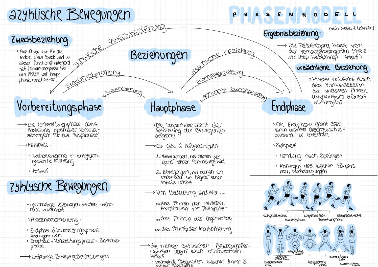 azyklische Bewegungen
Zweckbeziehung
→ Eine Phase hat für die
andere einen Zweck und ist
dieser funktionell untergeord-
net (vorbereitungsph