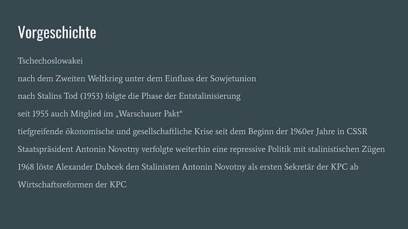 PRAGER FRÜHLING 1968
15.02.2022 In der Nacht vom 20. auf den 21.August
1968 rücken Truppen von fünf Warschauer
Pakt-Staaten in die Tschechos