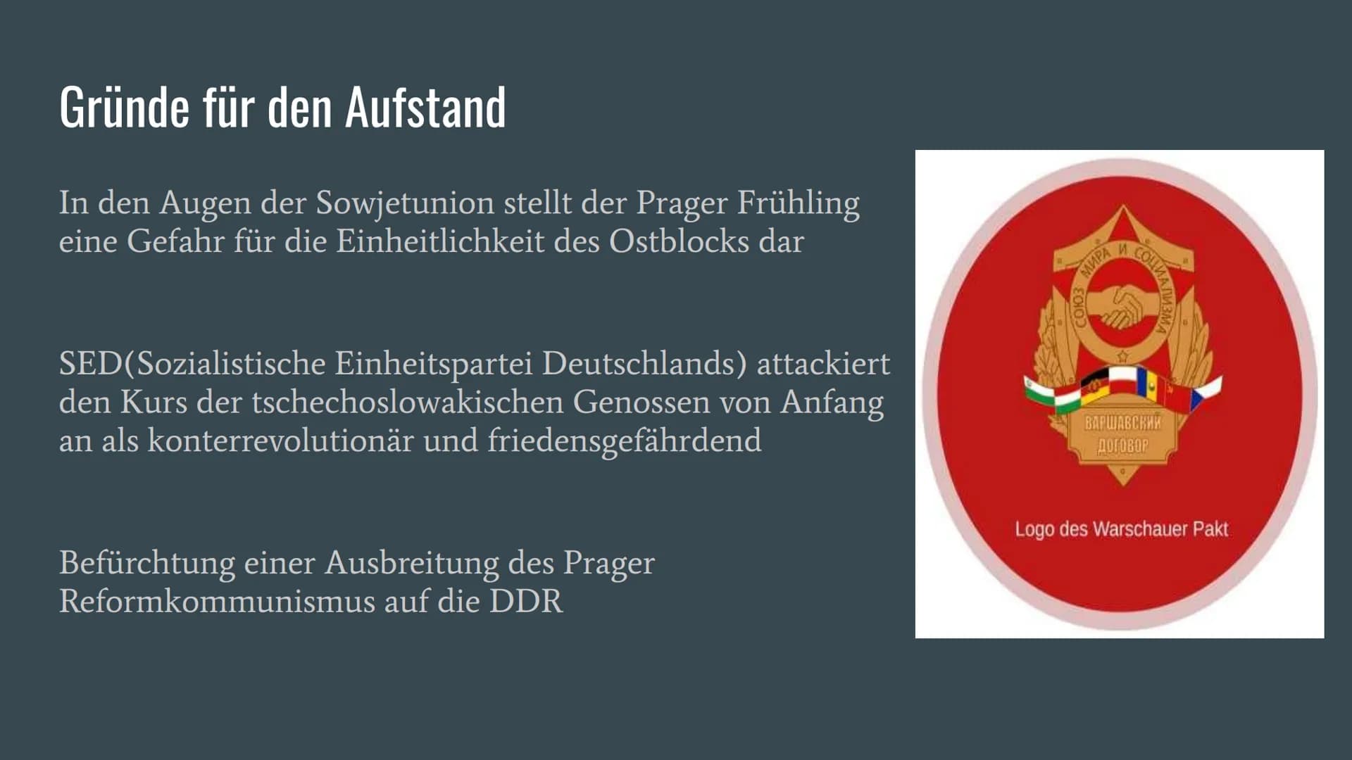 PRAGER FRÜHLING 1968
15.02.2022 In der Nacht vom 20. auf den 21.August
1968 rücken Truppen von fünf Warschauer
Pakt-Staaten in die Tschechos