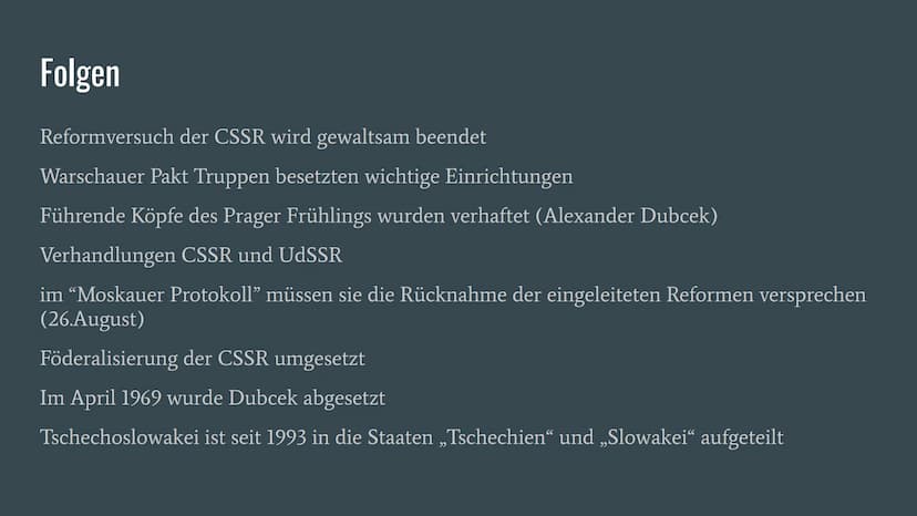 PRAGER FRÜHLING 1968
15.02.2022 In der Nacht vom 20. auf den 21.August
1968 rücken Truppen von fünf Warschauer
Pakt-Staaten in die Tschechos