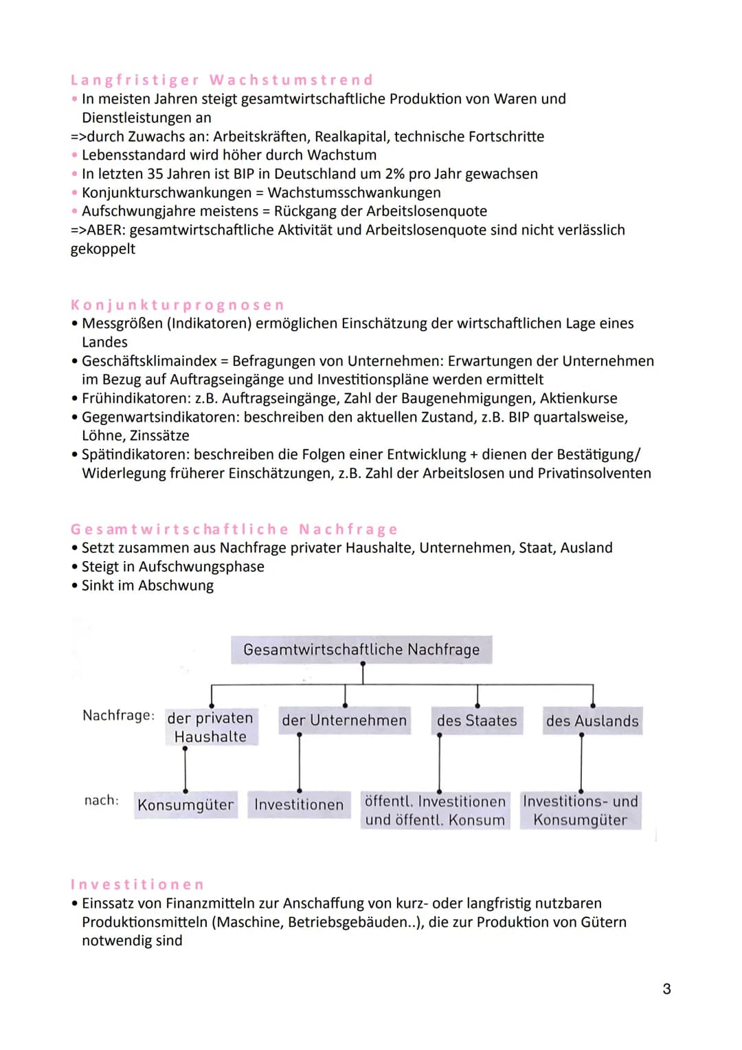 Wirtschaftskrisen
- Wie sind Konjunkturschwankungen zu erklären?
Konjunktur und Konjukturzyklus
• Produktionspotential Produktionsvolumen, d