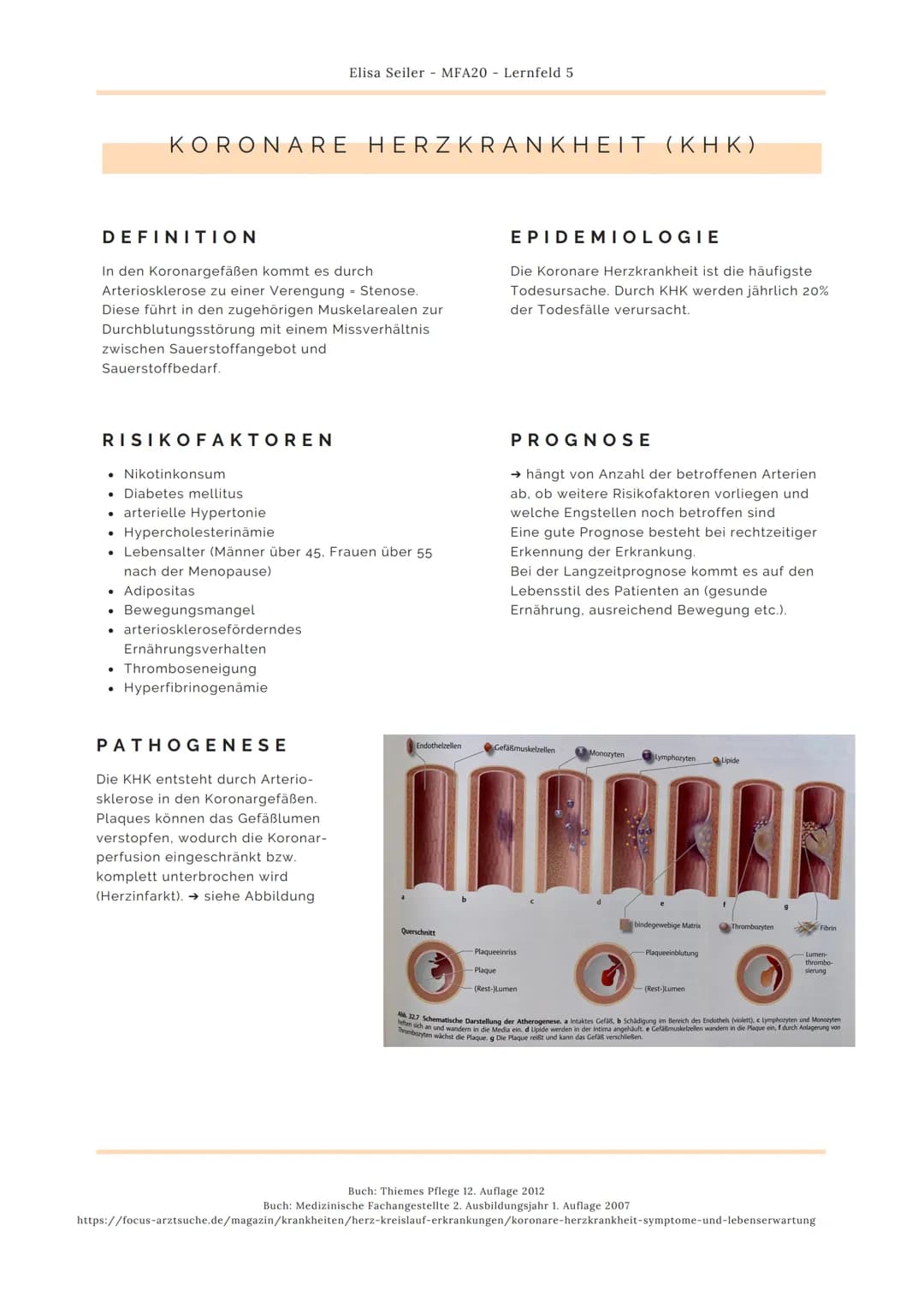 DEFINITION
KORONARE HERZKRANKHEIT (KHK)
In den Koronargefäßen kommt es durch
Arteriosklerose zu einer Verengung = Stenose.
Diese führt in de