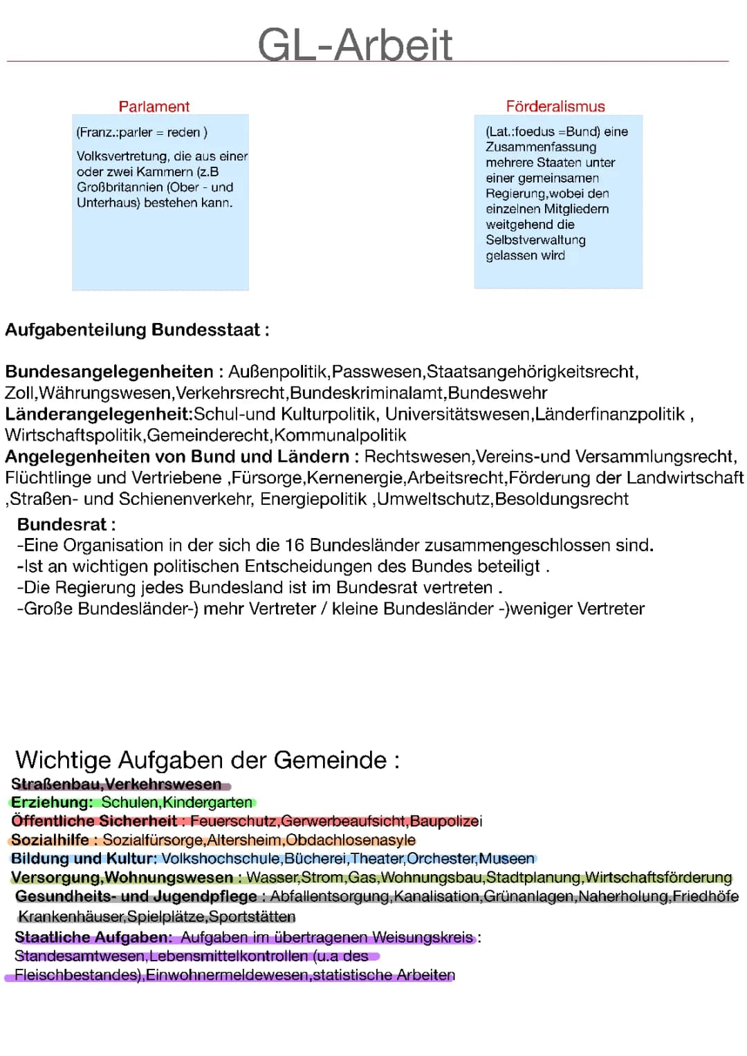 Gl Thema : Unsere Demokratie 