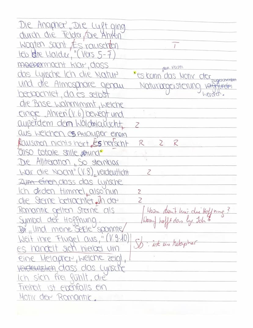 M: seien
von Eichendorff und erschienen
1837, geht es um ein
Bynisches Ich, welches seine
R
Exeche benammen! Umgebung beschreibl und
Später 